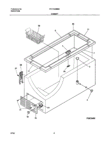05 - Cabinet parts for Frigidaire Freezer FFC15C8BB0 from AppliancePartsPros.com
