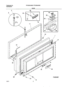 03 - Door parts for Frigidaire Freezer FFC20G4AW0 from AppliancePartsPros.com