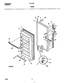 02 - Door parts for Frigidaire Freezer FFU16F9CW2 from AppliancePartsPros.com