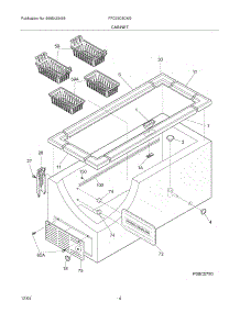 05 - Cabinet parts for Frigidaire Freezer FFC25C8CW2 from AppliancePartsPros.com