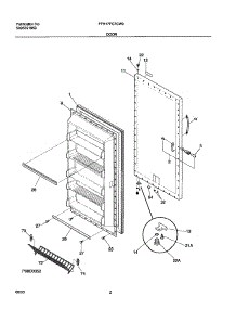 03 - Door parts for Frigidaire Freezer FFH17FC7CW0 from AppliancePartsPros.com
