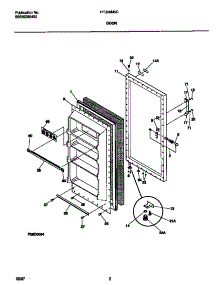 02 - Door parts for Frigidaire Freezer FFU09M5CW2 from AppliancePartsPros.com