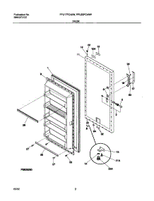 03 - Door parts for Frigidaire Freezer FFU17FC4AW2 from AppliancePartsPros.com