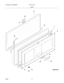 03 - Door parts for Frigidaire Freezer FFC18K1CW1 from AppliancePartsPros.com