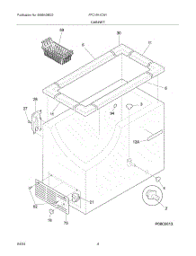 05 - Cabinet parts for Frigidaire Freezer FFC18K1CW1 from AppliancePartsPros.com