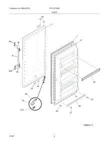 03 - Door parts for Frigidaire Freezer FFH1767GW0 from AppliancePartsPros.com