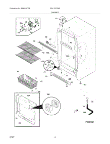 05 - Cabinet parts for Frigidaire Freezer FFH1767GW0 from AppliancePartsPros.com
