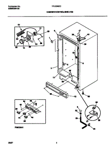 03 - Cabinet / Control / Shelves parts for Frigidaire Freezer FFU09M5CW2 from AppliancePartsPros.com