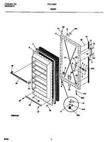 02 - Door parts for Frigidaire Freezer FFU12M5CW0 from AppliancePartsPros.com