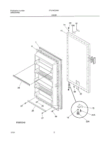 03 - Door parts for Frigidaire Freezer FFU14C2AW0 from AppliancePartsPros.com