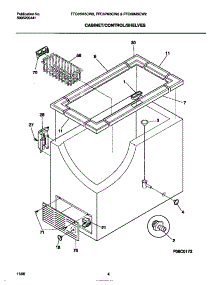 03 - Cabinet / Control / Shelves parts for Frigidaire Freezer FFC09M5CW2 from AppliancePartsPros.com