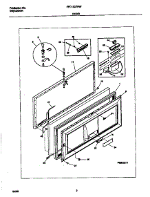 02 - Door parts for Frigidaire Freezer FFC13D7HW0 from AppliancePartsPros.com