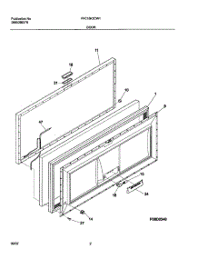03 - Door parts for Frigidaire Freezer FFC15K2CW1 from AppliancePartsPros.com