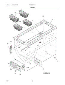 05 - Cabinet parts for Frigidaire Freezer FFC25C8CW1 from AppliancePartsPros.com
