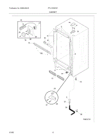 05 - Cabinet parts for Frigidaire Freezer FFU12K0DW1 from AppliancePartsPros.com