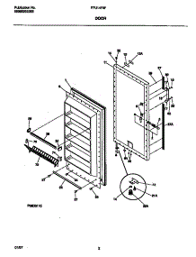 02 - Door parts for Frigidaire Freezer FFU14F9FW0 from AppliancePartsPros.com