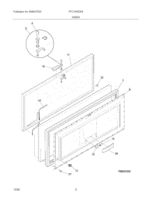 03 - Door parts for Frigidaire Freezer FFC15K0DW3 from AppliancePartsPros.com