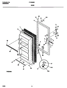 02 - Door parts for Frigidaire Freezer FFU09M5CW0 from AppliancePartsPros.com