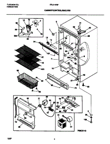 03 - Cabinet / Control / Shelves parts for Frigidaire Freezer FFU14F9FW1 from AppliancePartsPros.com