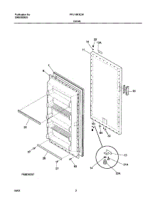 03 - Door parts for Frigidaire Freezer FFU14K1CW1 from AppliancePartsPros.com