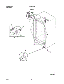 05 - Cabinet parts for Frigidaire Freezer FFU14K1CW1 from AppliancePartsPros.com
