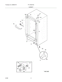 05 - Cabinet parts for Frigidaire Freezer FFU13M2HW0 from AppliancePartsPros.com
