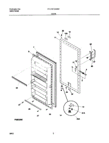 03 - Door parts for Frigidaire Freezer FFU14FC4AW2 from AppliancePartsPros.com