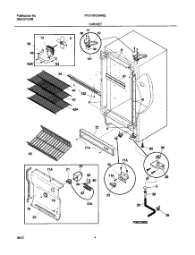 05 - Cabinet parts for Frigidaire Freezer FFU14FC4AW2 from AppliancePartsPros.com