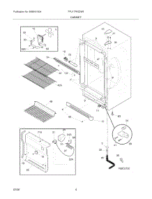05 - Cabinet parts for Frigidaire Freezer FFU17FK0DW5 from AppliancePartsPros.com