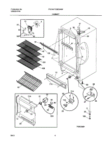 05 - Cabinet parts for Frigidaire Freezer FFU17FC4AW0 from AppliancePartsPros.com
