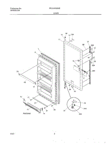03 - Door parts for Frigidaire Freezer FFU14F9GW5 from AppliancePartsPros.com