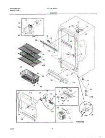 05 - Cabinet parts for Frigidaire Freezer FFU14F9GW5 from AppliancePartsPros.com