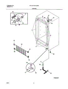 05 - Cabinet parts for Frigidaire Freezer FFU17C2AW0 from AppliancePartsPros.com
