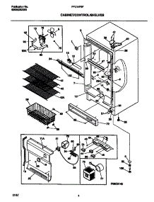 03 - Cabinet / Control / Shelves parts for Frigidaire Freezer FFU14F9FW0 from AppliancePartsPros.com