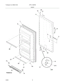 03 - Door parts for Frigidaire Freezer AFFU1466DW3 from AppliancePartsPros.com