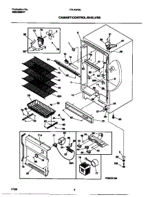 02 - Cabinet / Control / Shelves parts for Frigidaire Freezer FFU16F9CW3 from AppliancePartsPros.com