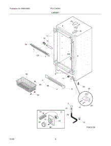 05 - Cabinet parts for Frigidaire Freezer FFU1724DW1 from AppliancePartsPros.com
