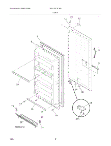 03 - Door parts for Frigidaire Freezer FFU17FC5CW2 from AppliancePartsPros.com
