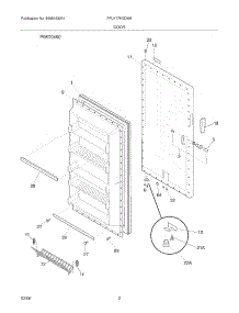 03 - Door parts for Frigidaire Freezer FFU17FK0DW6 from AppliancePartsPros.com