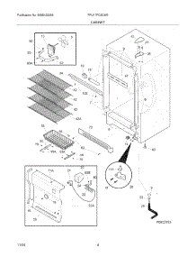 05 - Cabinet parts for Frigidaire Freezer FFU17FC5CW2 from AppliancePartsPros.com