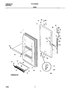 02 - Door parts for Frigidaire Freezer FFU17G9HW0 from AppliancePartsPros.com