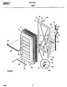 02 - Door parts for Frigidaire Freezer FFU17M8CW0 from AppliancePartsPros.com