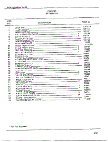 Freezer Page 6 parts for Frigidaire Freezer 49947-7A from AppliancePartsPros.com