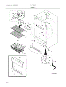05 - Cabinet parts for Frigidaire Freezer FFU17F5HWM from AppliancePartsPros.com