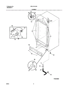 05 - Cabinet parts for Frigidaire Freezer FFU17K1CW1 from AppliancePartsPros.com