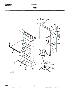 02 - Door parts for Frigidaire Freezer FFU20F9CW3 from AppliancePartsPros.com