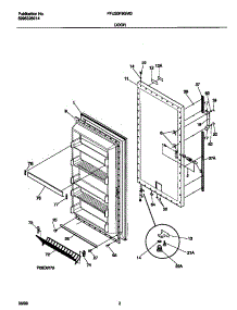 02 - Door parts for Frigidaire Freezer FFU20F9GW3 from AppliancePartsPros.com