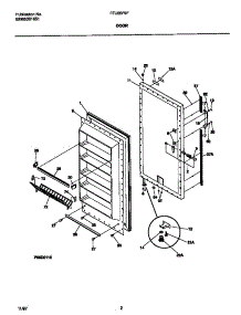 02 - Door parts for Frigidaire Freezer FFU20F9FW1 from AppliancePartsPros.com