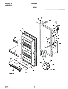 02 - Door parts for Frigidaire Freezer FFU20G9FW0 from AppliancePartsPros.com