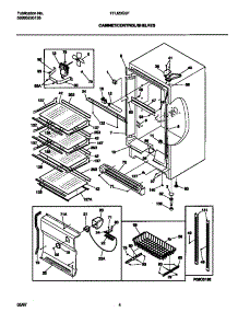 03 - Cabinet / Control / Shelves parts for Frigidaire Freezer FFU20G9FW0 from AppliancePartsPros.com